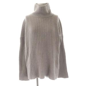 CARIAGGI ユルタートル カシミヤニット セーター 長袖 グレージュ