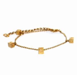 Christian Dior ブレスレット ロゴ キューブ スクエア ゴールド アクセサリー ジュエリー