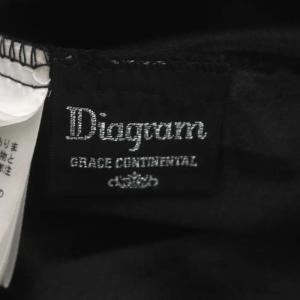 Diagram GRACE CONTINENTAL チドリチュールロングスカート ミモレ フレア 36 黒 ブラック