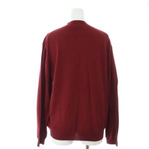 MARGARET HOWELL Vネックカーディガン ニット 長袖 M ワインレッド