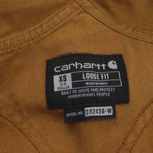 Carhartt 22AW CANVAS BIB OVERALL オーバーオール ストレートパンツ コットン XS ブラウンベージュ