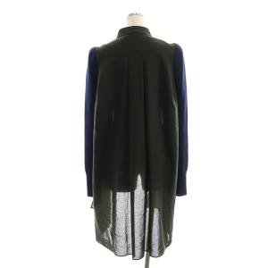 sacai ニットスリーブシャツ 3 カーキ