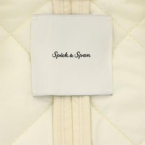 Spick&Span 22AW キルティングノーカラーロングコート 中綿 アウター 36 オフホワイト