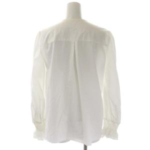 ANAYI 22SS コンパクトコットンシャーリング ブラウス 長袖 38 白 ホワイト