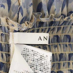 ANAYI プリントワンピース ロング レース フラミンゴ 38 M ベージュ 青 ブルー