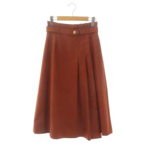 21AW タックスカート ロング フレア 36 オレンジブラウン
