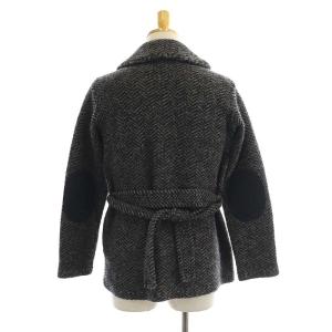 Engineered Garments ヘリンボーン ジャケット ショールカラー ウール ベルト付き 1 黒 グレー ブラック