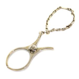 HERMES Filou Clip Glove 手袋ホルダー ロゴ シルバー色