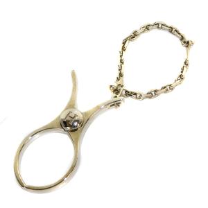 HERMES Filou Clip Glove 手袋ホルダー ロゴ シルバー色