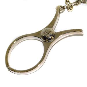 HERMES Filou Clip Glove 手袋ホルダー ロゴ シルバー色