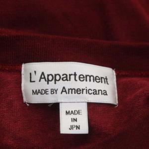 AMERICANA 21SS アパルトモン別注 Football T-sh Tシャツ カットソー 八分袖 ワインレッド