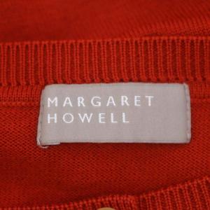 MARGARET HOWELL カーディガン ニット 前開き ウール 2 茶 ブラウン