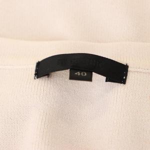 TO BE CHIC 23SS フラワーボーラー ニットプルオーバー カットソー 七分袖 花柄刺繍 切替 40 ペールピンク