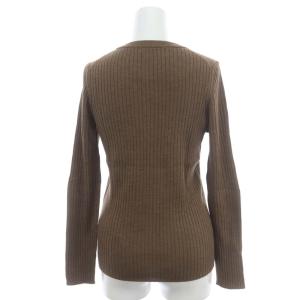 IENA 6x3リブクルーネックプルオーバー ニット カットソー 長袖 ウール モカ