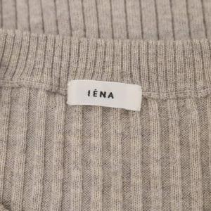 IENA 6x3リブクルーネックプルオーバー ニット カットソー 長袖 ウール グレージュ