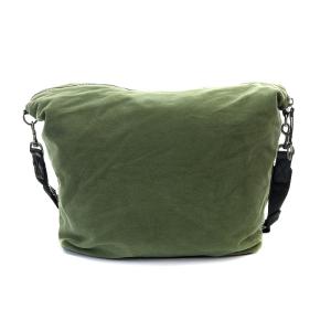 DIESEL ショルダーバッグ キャンバス レザー カーキ