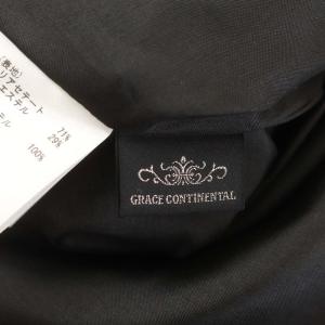 GRACE CONTINENTAL パールネックドレス ワンピース 膝丈 ノースリーブ ビジュー装飾 36 黒 ブラック