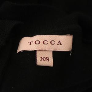 TOCCA 22AW【洗える!】ANGELA プルオーバー ニット カットソー 長袖 チュール ウール混 XS 黒 ブラック
