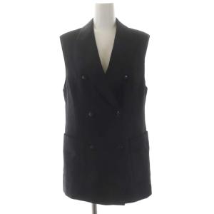 23SS ラミーストレッチテーラードジレ ダブル 36 ブラック