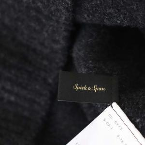 Spick&Span 23AW ボトルネック ドルマンスリーブニット セーター ウール オーバーサイズ 長袖 黒 ブラック チャコール