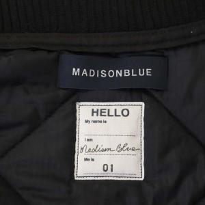 MADISONBLUE ZIP BS QUILTING ジャケット 中綿 ジップアップナイロン アウター 01 ブラック