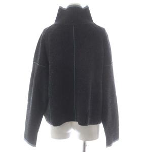 BEAUTY&YOUTH UNITED ARROWS カラーネップラインタートルネックウールニット セーター 長袖 ダークグレー ライトブルー