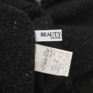 BEAUTY&YOUTH UNITED ARROWS カラーネップラインタートルネックウールニット セーター 長袖 ダークグレー ライトブルー