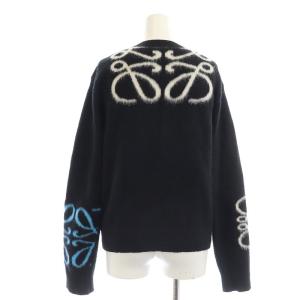 LOEWE 22AW ANAGRAM INTARSIA CARDIGAN ニットカーディガン S 黒