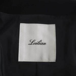 Leilian 23年製 セレモニージャケット ノーカラー 大きいサイズ 13 ブラック