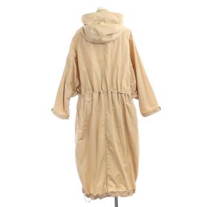 WOOLRICH TOMORROWLAND別注 ドローストリング コート モッズコート ジップアップ 薄手 ロング S ベージュ