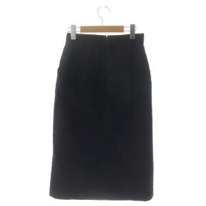 ANAYI 21SS スラブツィードAラインスカート ロング 36 紺 ネイビー