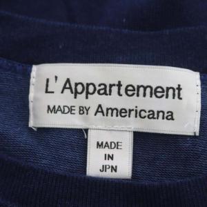 AMERICANA L'Appartement別注 21AW Football T-sh Tシャツ カットソー 七分袖 紺 ネイビー