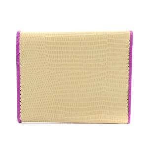 TOFF&LOADSTONE 財布 三つ折り レザー ベージュ 紫 パープル