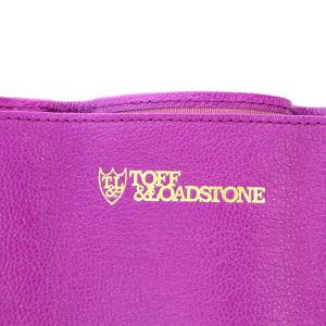 TOFF&LOADSTONE 財布 三つ折り レザー ベージュ 紫 パープル