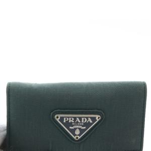 PRADA ナイロン キーケース ロゴ カーキ 緑