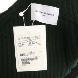 UNITED ARROWS アゼボトルネック ニットプルオーバー セーター 長袖 ウール F ダークグリーン