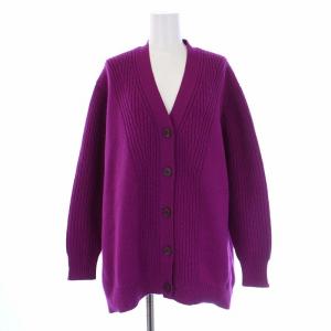 23SS セリエボタン カシミヤコットン ニットカーディガン 34 S パープル 3E2702D1