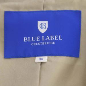 BLUE LABEL CRESTBRIDGE ウールライクソフトツイルジレ ベスト ダブル ミドル丈 38 ベージュ