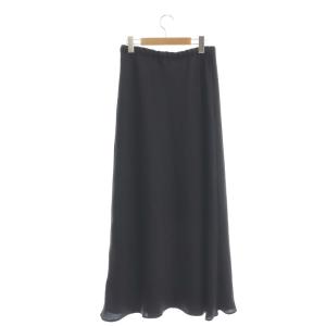 Plage 23AW Satin Bias スカート ロング マキシ丈 タイト 38 黒 ブラック