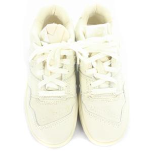 New Balance BB550PWD スニーカー ロゴ レザー 24cm ホワイト