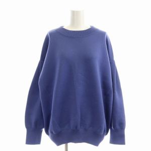 21AW スーパー160スムースニットプルオーバー セーター 長袖 青 ブルー