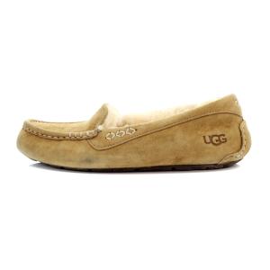 UGG australia Ansley モカシン ローファー ムートン スエード 24cm 茶 ブラウン 3312