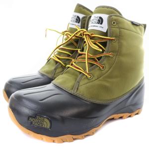 THE NORTH FACE SNOW SHOT 6 BOOTS ワークブーツ ショート ロゴ 26cm カーキ 緑 黒 ブラック NF51860