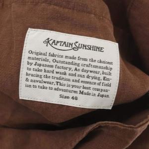 KAPTAIN SUNSHINE リネンジャケット 4B 40 茶色 ブラウン KS22SJK07