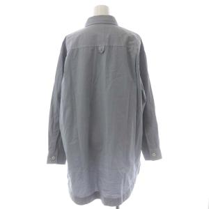 MHL. 23SS COMPACT COTTON POPLIN シャツ 長袖 前開き 2 ブルーグレー