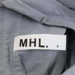 MHL. 23SS COMPACT COTTON POPLIN シャツ 長袖 前開き 2 ブルーグレー