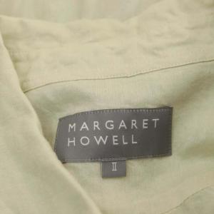 MARGARET HOWELL 23SS SHEER COTTON SILK シャツ 長袖 シアー 前開き シルク混 2 ライトベージュ