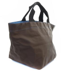 Hervé Chapelier 舟型トートM トートバッグ ハンドバッグ 茶色 ブラウン 青 ブルー 1027N
