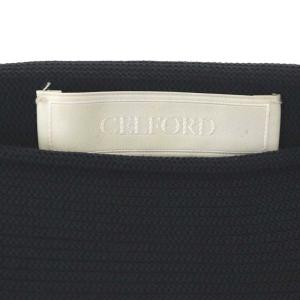 CELFORD 21SS ホールガーメントワンピース ロング 36 S 紺 ネイビー