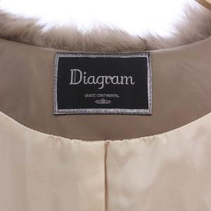 Diagram GRACE CONTINENTAL レッキス編みコート フォックスファー ステンカラー アウター 38 ベージュ